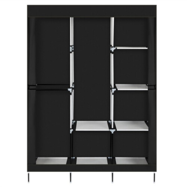 71-inch Portable Wardrobe Rack and Organizer with Shelves